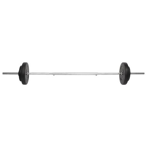 Vægtstang og håndvægt med skiver 60 kg