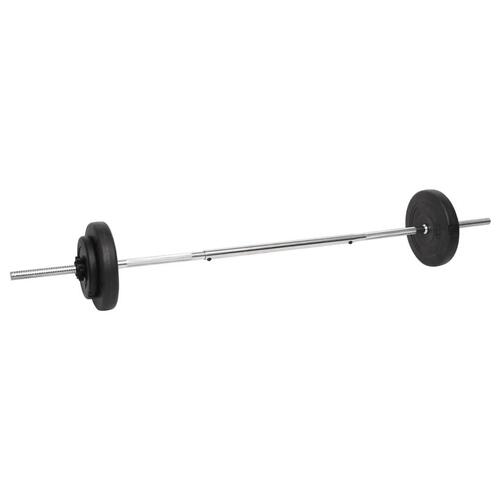 Vægtstang og håndvægt med skiver 60 kg