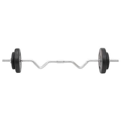 Vægtstang og håndvægt med skiver 60 kg