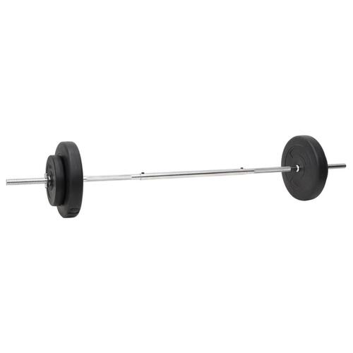 Vægtstang og håndvægt med skiver 60 kg