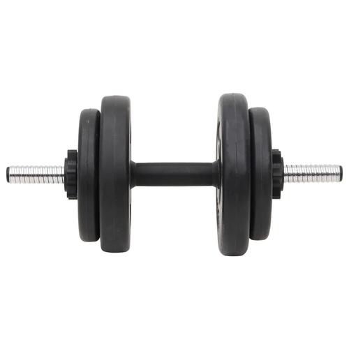 Vægtstang og håndvægt med skiver 60 kg