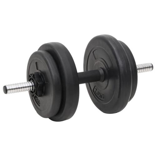 Vægtstang og håndvægt med skiver 60 kg