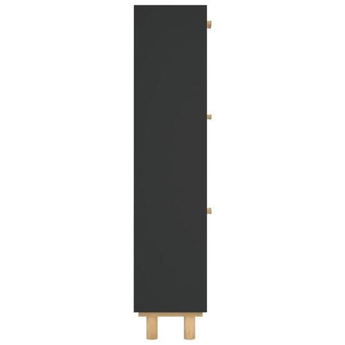 Skoskab 52x25x115 cm konstrueret træ og naturlig rattan
