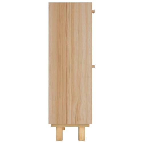 Skoskab 52x25x80 cm konstrueret træ og naturlig rattan brun