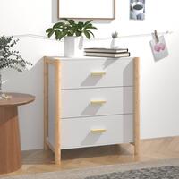Skænk 62x38x70 cm konstrueret træ hvid