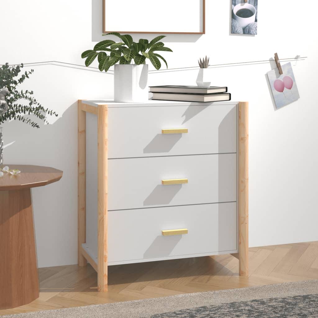 Skænk 62x38x70 cm konstrueret træ hvid