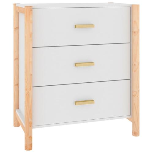 Skænk 62x38x70 cm konstrueret træ hvid