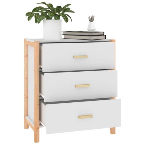 Skænk 62x38x70 cm konstrueret træ hvid