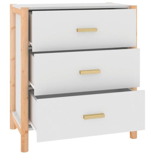 Skænk 62x38x70 cm konstrueret træ hvid