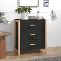 Skænk 62x38x70 cm konstrueret træ sort
