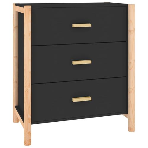Skænk 62x38x70 cm konstrueret træ sort