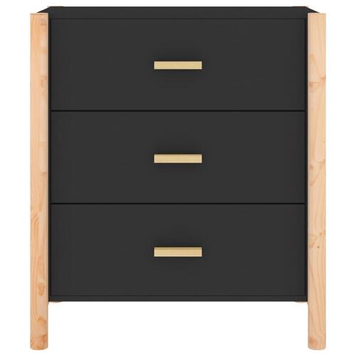 Skænk 62x38x70 cm konstrueret træ sort