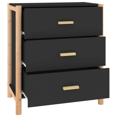Skænk 62x38x70 cm konstrueret træ sort