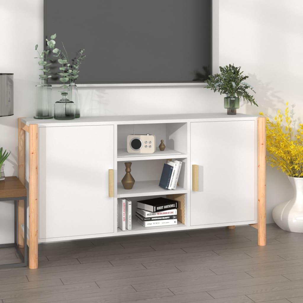 Skænk 107x38x60 cm konstrueret træ hvid