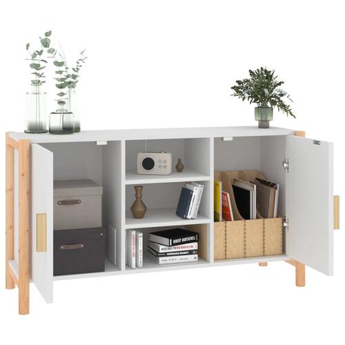 Skænk 107x38x60 cm konstrueret træ hvid