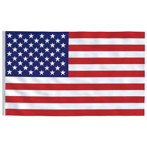 Det amerikanske flag og flagstang 6,2 m aluminium