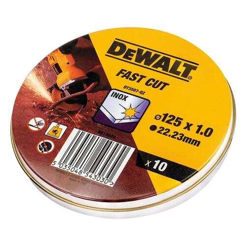 Skæreskive Dewalt Fast Cut dt3507-qz 10 enheder 115 x 1 x 22,23 mm