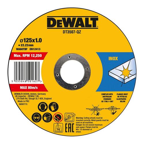 Skæreskive Dewalt Fast Cut dt3507-qz 10 enheder 115 x 1 x 22,23 mm