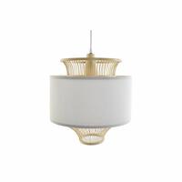 Loftslampe Hvid Polyester Bambus (40 x 40 x 52 cm)