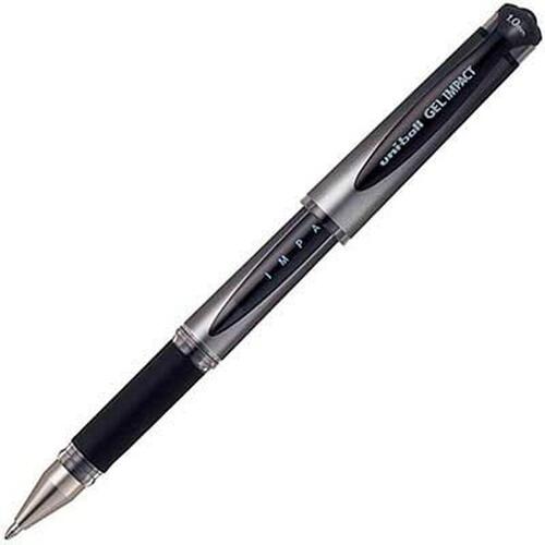 Pen med flydende blæk Uni-Ball Signo Broad UM-153 W Sort 0,6 mm (12 Dele)