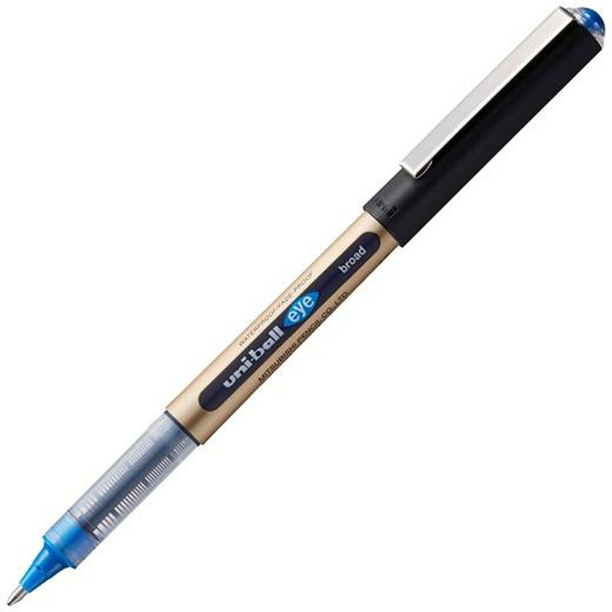 Uni-Ball kuglepen med flydende blæk UB-150-10, blå, 1 mm - 12 stk.