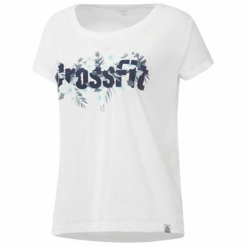 Reebok Floral Easy Crossfit T-shirt til kvinder, hvid - XS