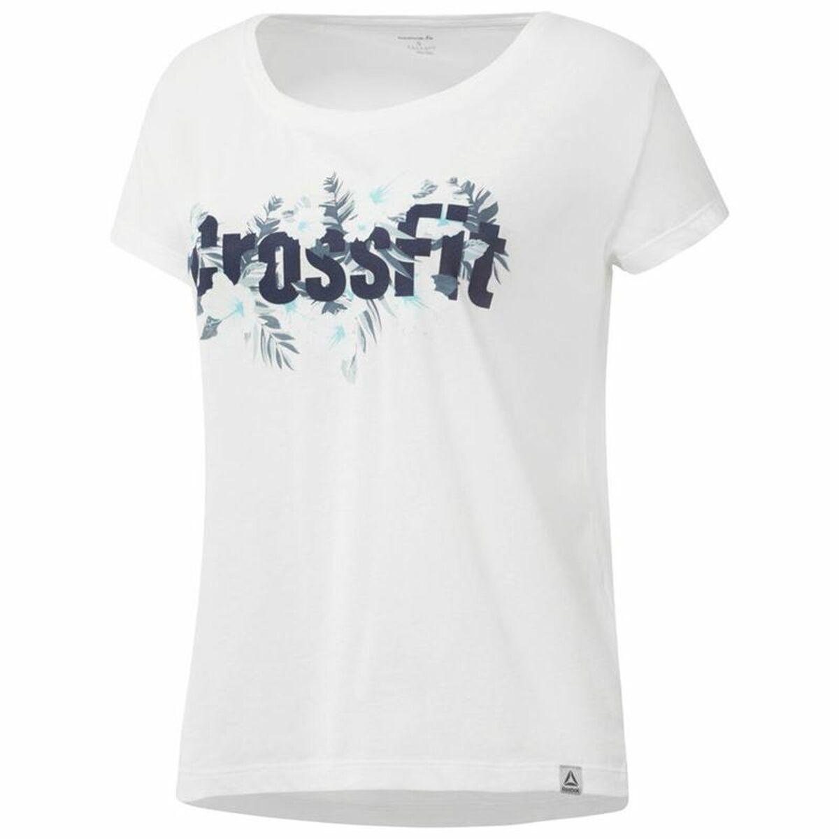 Reebok Floral Easy Crossfit T-shirt til kvinder, hvid - XS