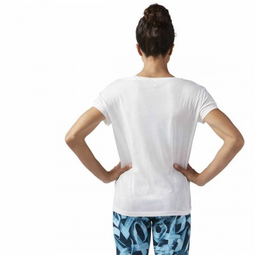 Reebok Floral Easy Crossfit T-shirt til kvinder, hvid - XS