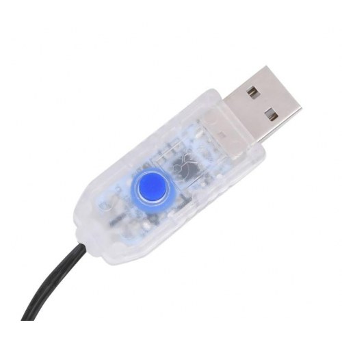 Lysnet til juletræ - 210 LED, 210 cm, flerfarvet, USB