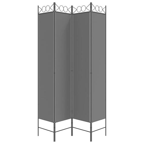 4-panels rumdeler 160x220 cm stof antracitgrå