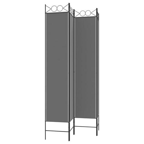 4-panels rumdeler 160x220 cm stof antracitgrå