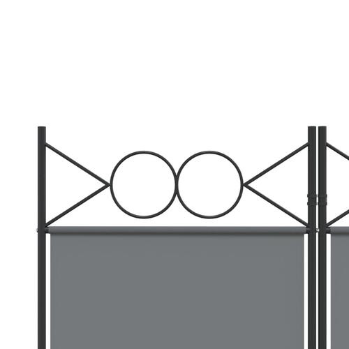 4-panels rumdeler 160x220 cm stof antracitgrå