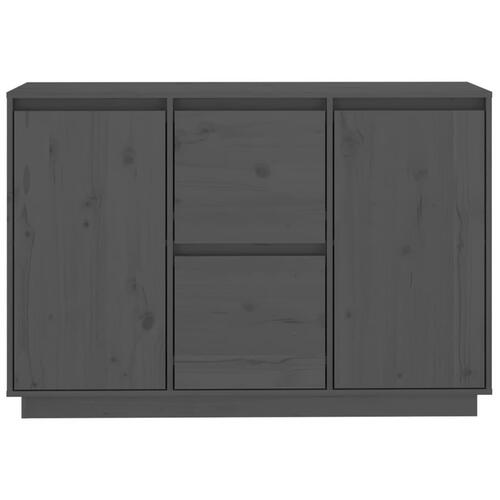 Skænk 111x34x75 cm massivt fyrretræ grå