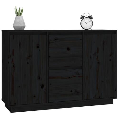 Skænk 111x34x75 cm massivt fyrretræ grå
