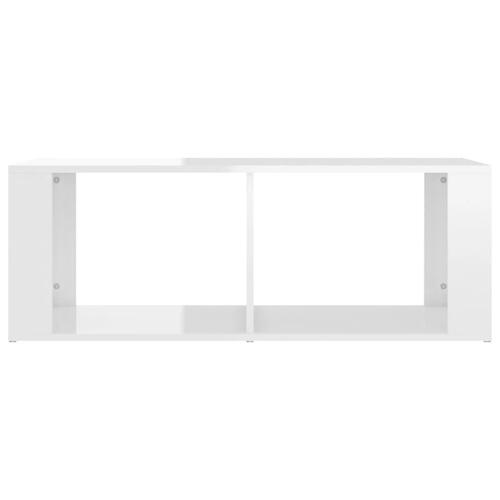 Sofabord 100x50x36 cm konstrueret træ hvid højglans