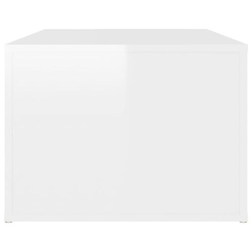 Sofabord 100x50x36 cm konstrueret træ hvid højglans