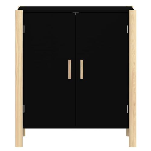 Skænk 62x38x70 cm konstrueret træ sort