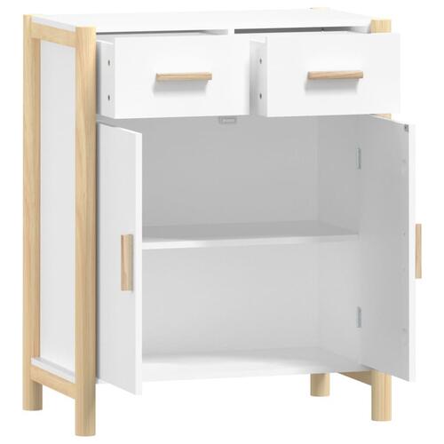 Skænk 62x38x75 cm konstrueret træ hvid