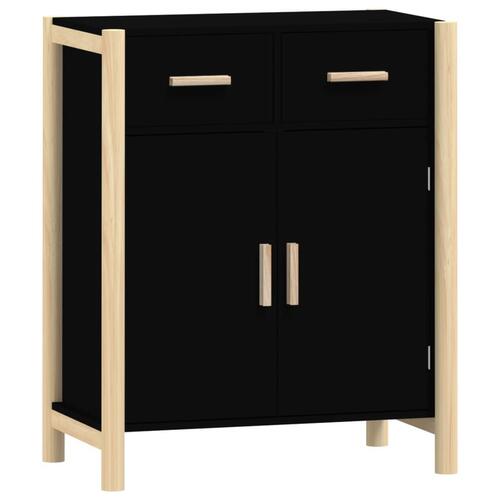 Skænk 62x38x75 cm konstrueret træ sort