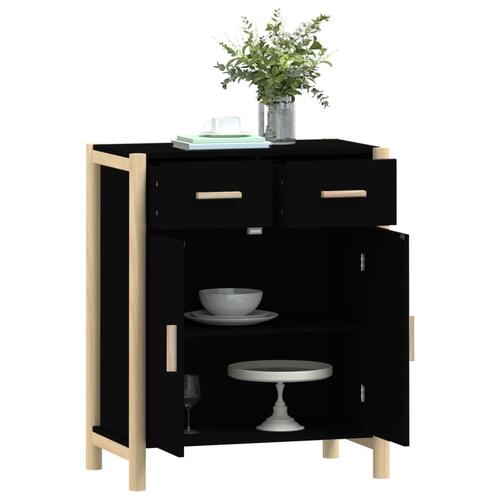 Skænk 62x38x75 cm konstrueret træ sort