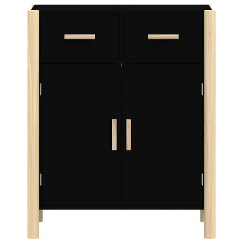 Skænk 62x38x75 cm konstrueret træ sort