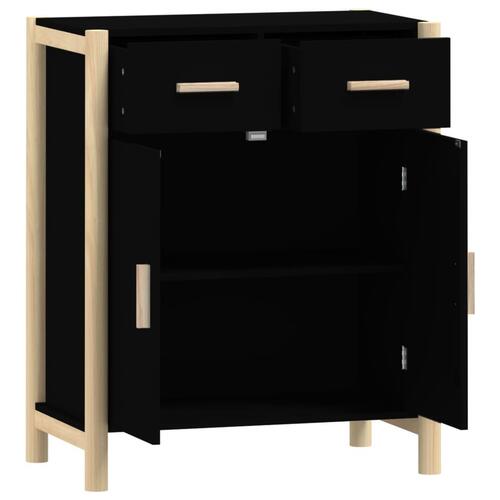 Skænk 62x38x75 cm konstrueret træ sort