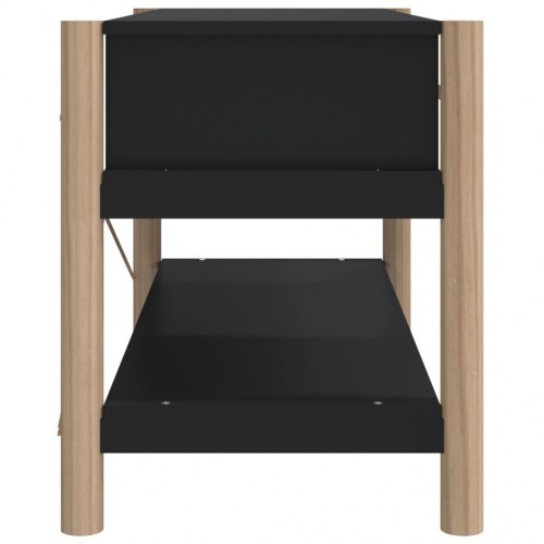Tv-bord 82x38x45 cm konstrueret træ sort