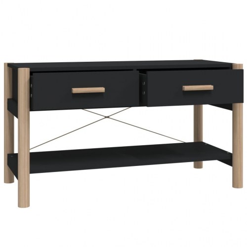 Tv-bord 82x38x45 cm konstrueret træ sort