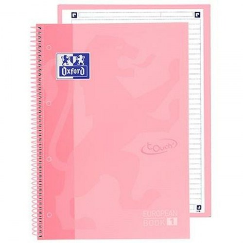 Notesbog Oxford European Book School Lyserød A4 A4+ 80 Ark 5 Dele