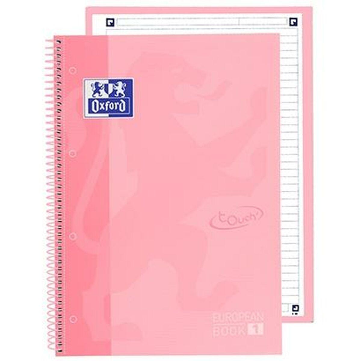 Notesbog Oxford European Book School Lyserød A4 A4+ 80 Ark 5 Dele