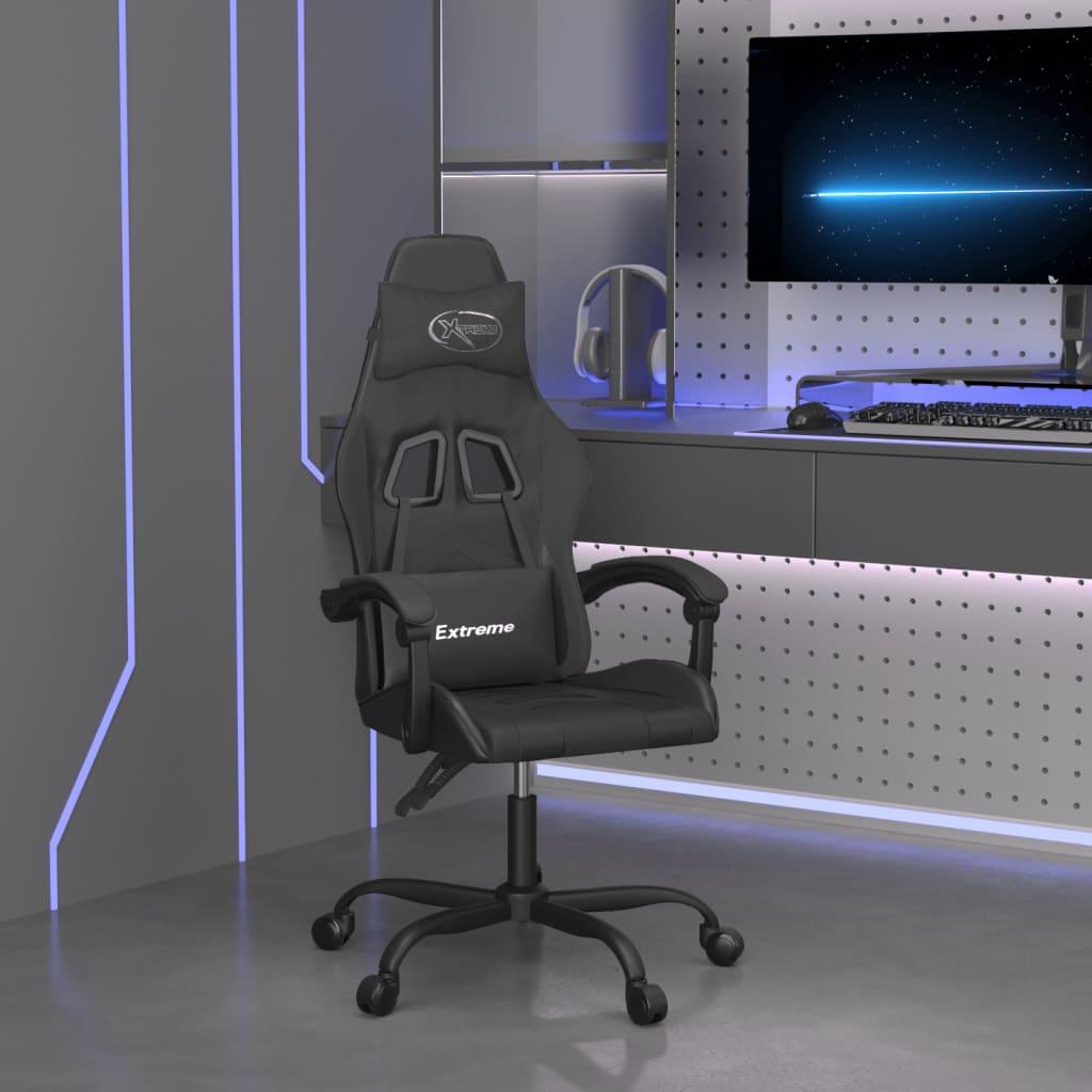 Drejelig gamingstol kunstlæder sort