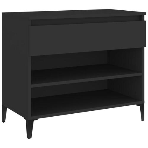 Skoreol 70x36x60 cm konstrueret træ sort