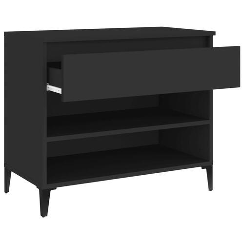 Skoreol 70x36x60 cm konstrueret træ sort