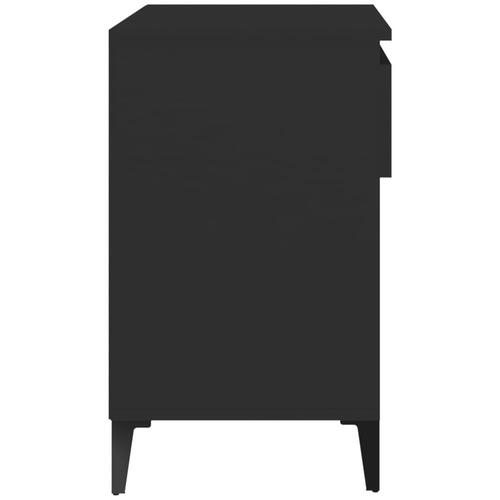 Skoreol 70x36x60 cm konstrueret træ sort